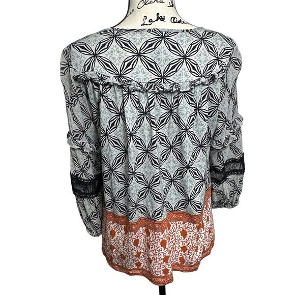 Anthropologie Teri Embroidered Printed Top, S - Picture 3 of 10